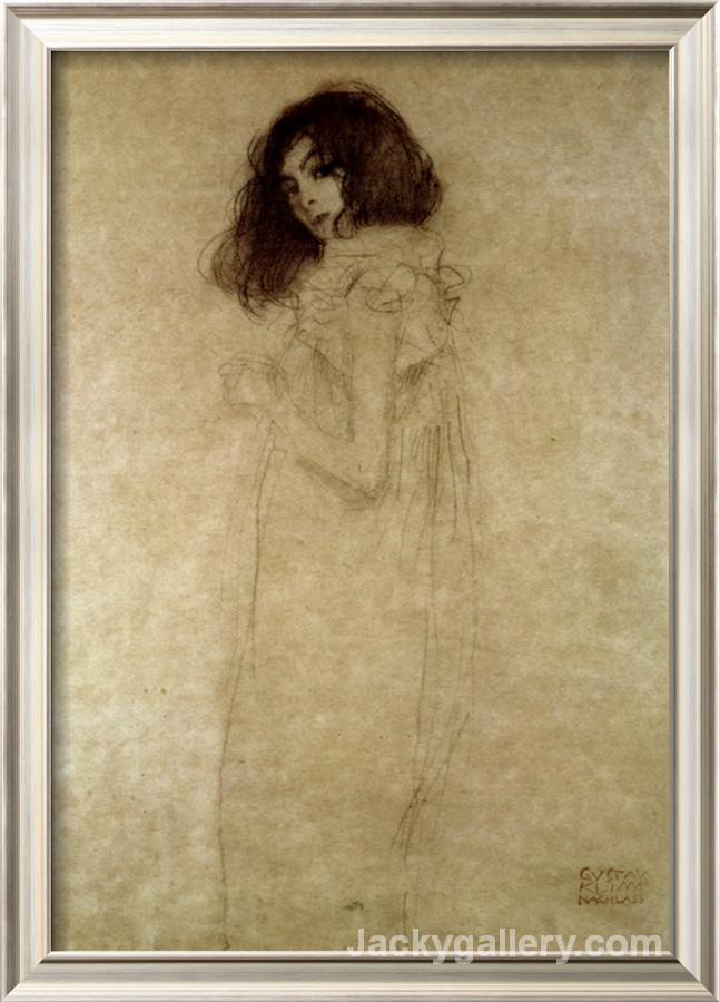 Portrait of a Young Woman-97 by Gustav Klimt paintings reproduction